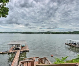 Spacious Lakefront Getaway with Deck and Boat Dock