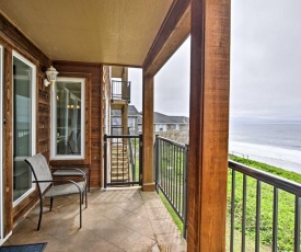 Beachfront Condo with Patio and Views - Walk to Shore!