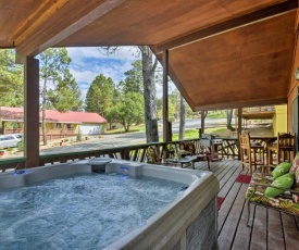 Ruidoso Cabin with Hot Tub and Golf Course Views!